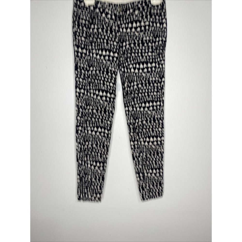 Stella McCartney Black White Skinny Leg Pant Trouser Size 28 Zipper Ankle